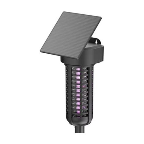 ELETTROINSETTICIDA INSECT KILLER DA GIARDINO CON BATTERIA E PANNELLO SOLARE