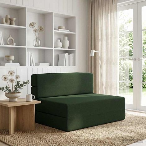 Sofá Cama Plegable Verde oscuro 70 x 80 x 60 cm Tela
