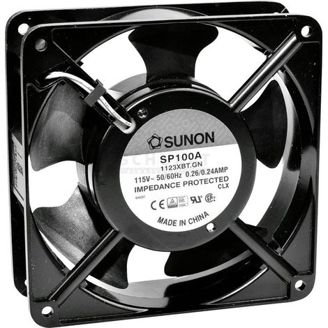 Ventilador axial Sunon DP201A2123HBT negro 120x120x38 mm