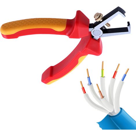 Pince à dénuder pour fil isolant 6 pouces 1000 V haute tension, outil multifonctionnel de coupe et de dénudage pour électricien (1/5)