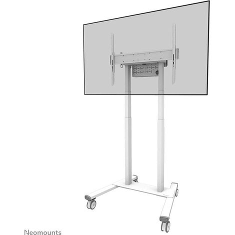 Supporto Mobile su Ruote NEOMOUNTS di NewStar Motorizzato, Stand Floor VESA 100x100 fino a 800x600, Colore Bianco, Modello FL55-875WH1 (1/4)