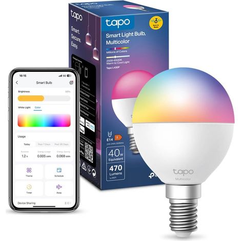 Ampoule Connectée Alexa E14, Multicolore LED Dimmable L430P (1/5)