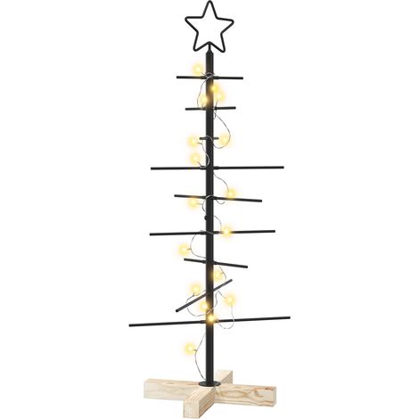 Árbol de Navidad de metal KUOPIO 90 cm Blanco Cálido Acero vidaXL (1/5)
