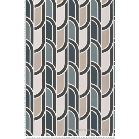 Papier peint Vintage Bleu Villa Rosalie Lutèce