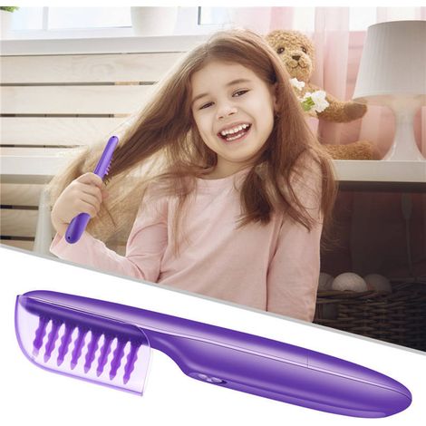 Brosse de massage électrique portable à ions négatifs - Violet (1/5)