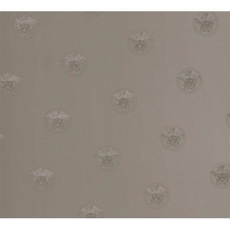 Versace Wallpaper Grey Greek Medusa Logo Head Embossed Paste The Wall Vinyl