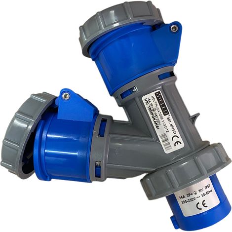 ADATTATORE INDUSTRIALE MOLTIPLICATORE MOBILE MULTIPRESA 2 SPINE USCITE 16A-2P