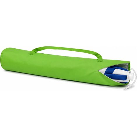 Sac porte-parasol de plage 120 x 18 cm - Housse en polyester avec bandoulière - Porte-parasol universel pour mer, camping et jardin - Vert (1/5)