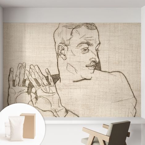 Papier peint intissé classique moderne pour salon et chambre à coucher Décoration rapide avec colle Personnage expressif 152x104 cm (1/5)