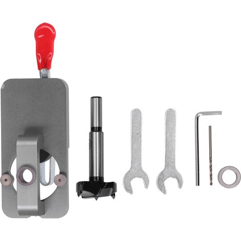 Perceuse guide de perçage 35mm pour charnières de porte d'armoire, outil de localisation et poinçon auxiliaire. (1/5)