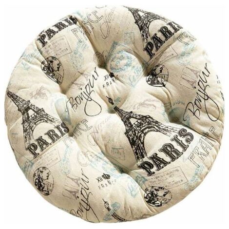 Galette de Chaise Ronde - 1 Pcs - D 40 cm - Coussin Oussin d'assise Pad Tatami Coussin pour Home Voiture Chaise de Bureau, Coussin d'assise Coussinets