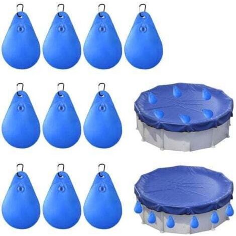 Sacs d'eau Lourds pour Couverture de Piscine,10 Pièces Poids pour Abris de Piscine Enterrés,Accessoires pour Couverture de Piscine,Sacs à Eau de Piscine,pour AC à Eau de Piscine d'hiver (1/5)