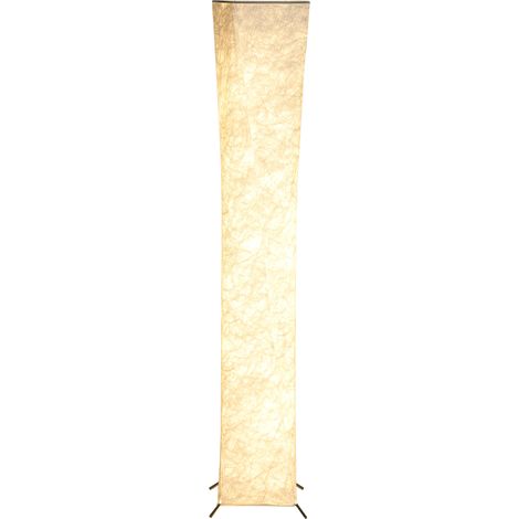 Lampadaire abat-jour papier, interrupteur au pied, 3 intensités lumineuses, blanc