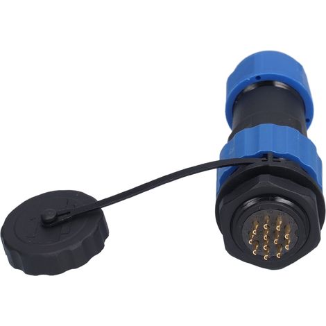 Connecteur étanche IP68 prise aviation SP2012 5A 250V, fiche mâle femelle avec écrou arrière, borne à souder, paire de connecteurs (1/5)