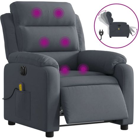 Maison Exclusive - Massagesessel Elektrisch Dunkelgrau Samt
