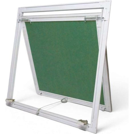 Trappe de visite 40 x 40 cm cadre aluminium, Trappe d'inspection avec joint d'étanchéité, porte en plaques de plâtre, à ouverture clic-clac (1/3)