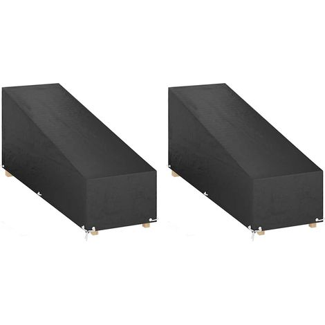 Abdeckungen für Sonnenliegen 2 Stk. 12 Ösen 200x65x35/60 cm