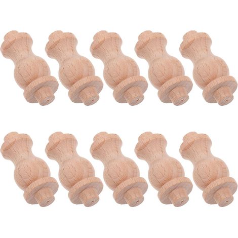 Lot de 10 Balustres pour Escaliers Intérieurs en Bois Massif, Colonnes Décoratives Romaines, Installation Facile, Décoration Polyvalente pour Rambarde D'escalier Intérieure (1/5)