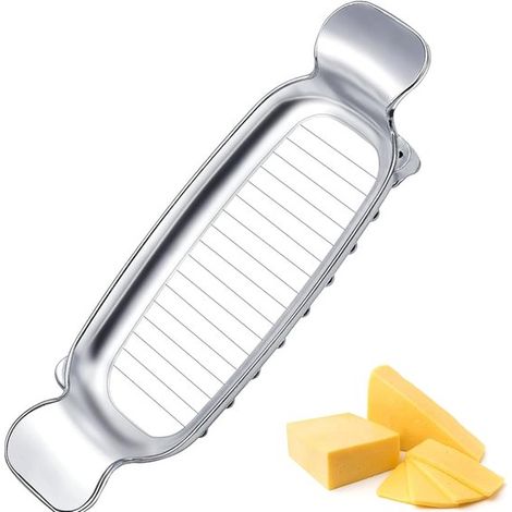Schäler Butter und Käseschneider multifunktionaler Käse und Butterschneider aus Edelstahl mit ergonomischem Griff Schneidewerkzeug für Käse Obst (1/2)
