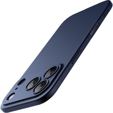 Handyhülle iPhone 17 Pro Max dünn Kameraschutz matt Dunkelblau (1/5)