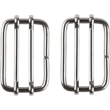 2x connecteur pour ruban acier inoxydable 50mm inox cloture électrique sangle tendeur boucle (1/2)