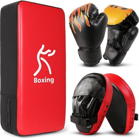 Boxset 3-in-1: Handpratzen, Schlagpolster & Boxhandschuhe für Kinder & Erwachsene (1/5)