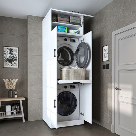 Roomart DORA-I Waschmaschinenschrank 70 cm, Weiß