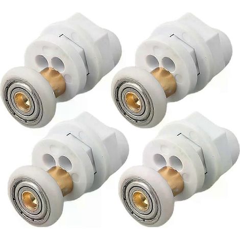4er-Pack Duschkabinenrollen, hochwertige Rollen 19 mm/23 mm/25 mm/27 mm/29 mm, Ersatzrollen für Glasschiebetüren – JXLGV (1/5)