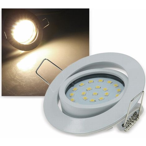 Spot encastrable LED CHILITEC "Flat-26" EEK F, 4 W, 330 lm, 2700 K, blanc