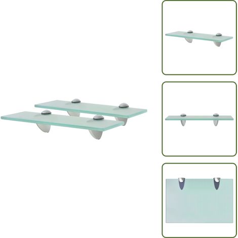 Schweberegale 2 Stk. Glas 30x20 cm 8 mm - Wandregal - Glasregal - Badezimmerregal - Dekoratives Regal - Modernes Regal (1/5)