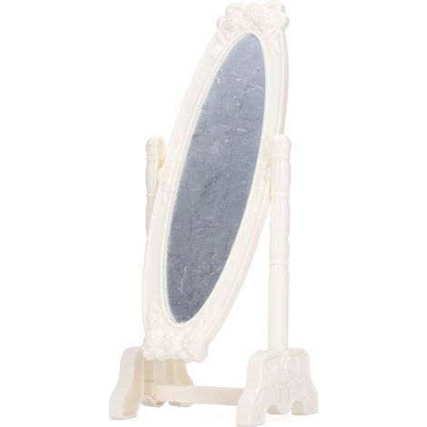 Miroir miniature sur pied à l'échelle 1:12 pour maison de poupée - Accessoire de jeu d'imitation (1/5)