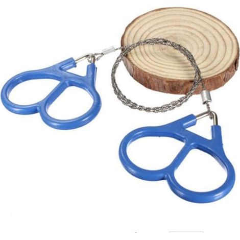 Mini scie à fil d'acier inoxydable, idéale pour le matériel de survie, le camping, la chasse, l'élagage, les équipements d'urgence, l'outillage et les chaînes. (1/4)