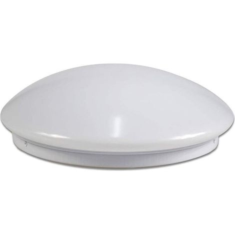 Plafoniera led da soffitto tonda 24 watt bianca con scocca liscia luce fredda 6500k (1/5)