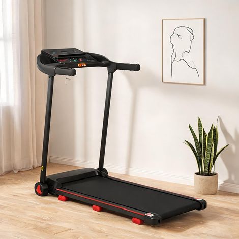 Tapis de course coloris noir en métal 125 x 62 x 106 cm (1/5)