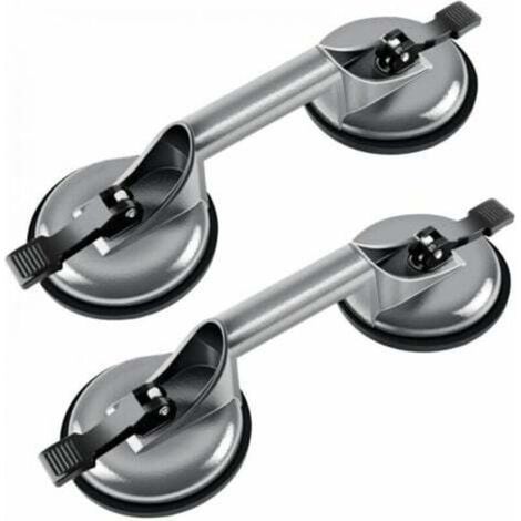 x Doppelsaugnäpfe 100 kg, Aluminium-Handhabungssaugnäpfe 120 mm Glaser-Saugnäpfe