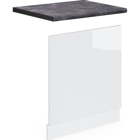 Pannello frontale R-Line, Bianco lucido, 60 cm , PL Antracite, Vicco