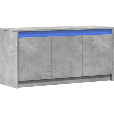 Porta TV multimediale scaffale per televisione televisione buffet sala da pranzo soggiorno camera da letto con LED 100 x 34 x 50 cm pannelli compositi grigio 020026430