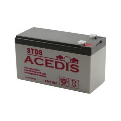 Batterie AGM Etanche Acedis STD 8 - 12V 7,6Ah Gamme VO