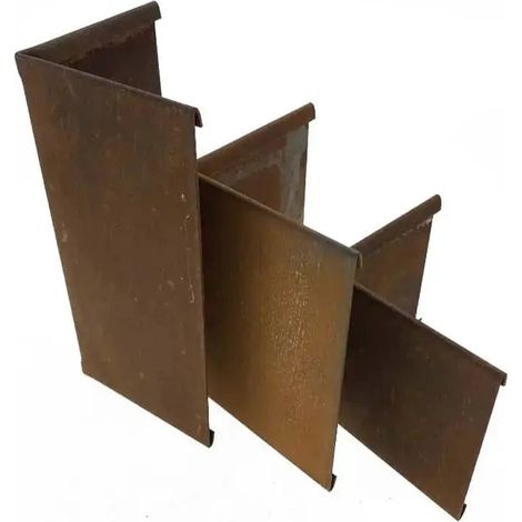 Unión 90º borduras de Acero Corten / 15 cm / Redondeado (1/4)
