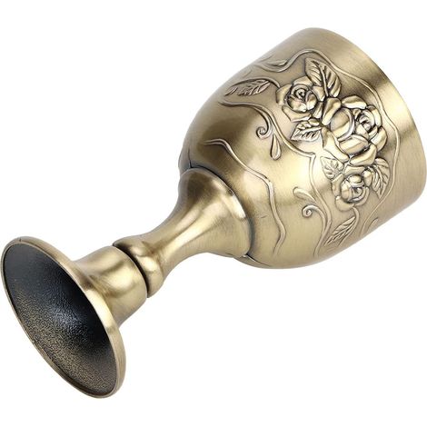 Vintage Hand-Engraved Copper Wine Mug with Polished Soldering Stand for Bar, Cafe, Beer, Whiskey, Cocktail Decoration, Party Gift (1/5)