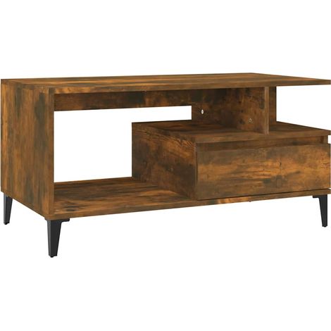 Maison Exclusive - Mesa de centro madera contrachapada roble ahum (1/5)