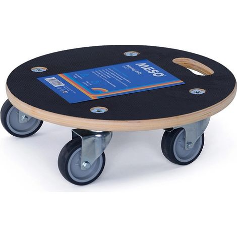 Chariot à meuble - MESO - Rond - Roues TPR - 250kg - Freiné (1/4)