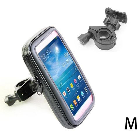 Support téléphone étanche pour guidon moto avec sortie casque, sac imperméable pour vélo (1/5)
