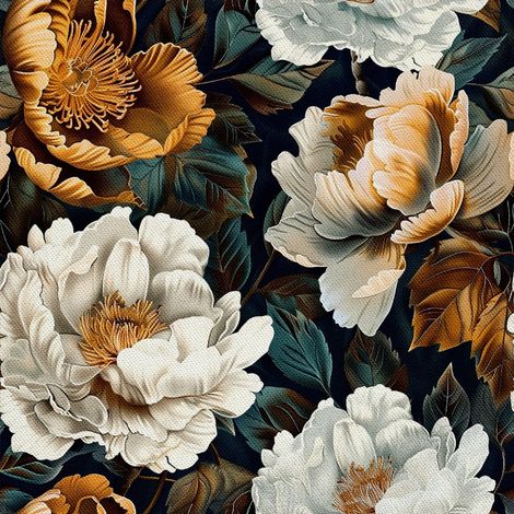 Dekorativer Outdoor-Stoff Oxford - Motiv Blumen I DX5126 (1/5)