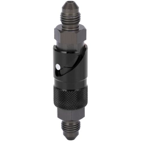 Desconexión de la línea de freno, racor universal de manguera de freno de aleación de aluminio para automóviles y motocicletas (negro). (1/4)