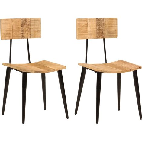 Chaises à manger lot de 2 44x40x80 cm Bois de manguier solide
