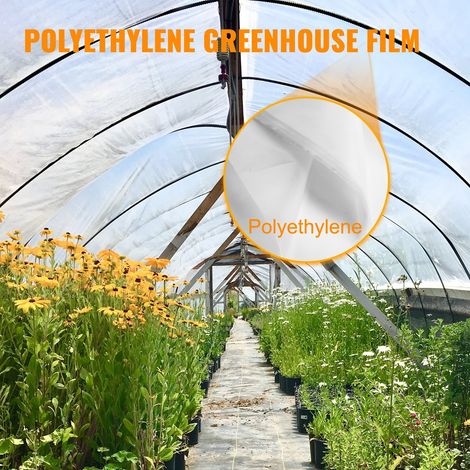 Film à Effet de Serre 3 x 7,6 m Film Polyéthylène pour Serre 0,15 mm Projets Industriels Résidentiels de Construction de Maçonnerie… (1/5)