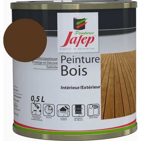 Peinture bois chocolat Jafep 0,5 L