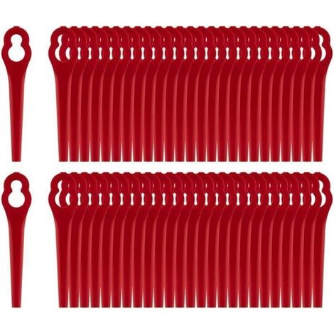 Lames de rechange Coupe‑Bordure Einhell sans fil - Lame plastique - Lot 100 - Rouge (1/5)