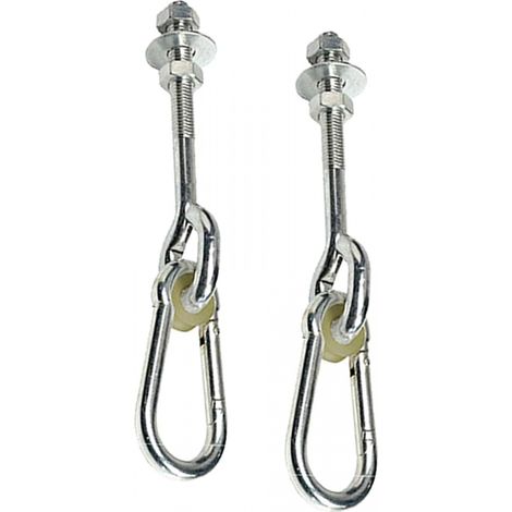 2 crochets plafond 150 mm avec vis, pour balançoire yoga hamac chaise suspendue 150 kg (1/5)